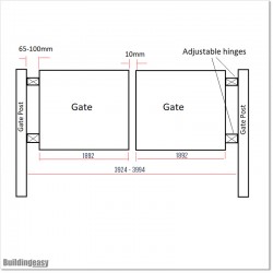 3.8M Wide Aluminium Double Swing Gate with Plates Fitted in Auckland