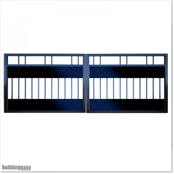 Very Light Aluminium Double Swing Gate 4M Wide and 1.7M High with Privacy