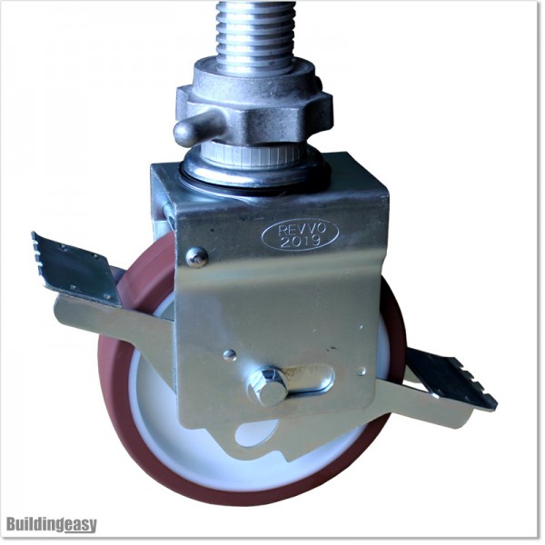 Adjustable 8' Screw Jack Castors 0.6M Long.