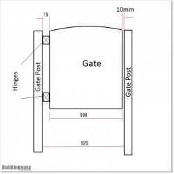 Quality Aluminium Curved Top Pedestrian Gates 1.4M High With Parts.