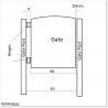 Quality Aluminium Curved Top Pedestrian Gates 1.4M High With Parts.
