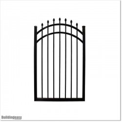 Quality Aluminium Curved Top Pedestrian Gates 1.4M High With Parts.