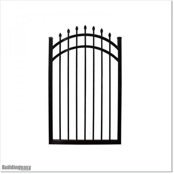 Quality Aluminium Curved Top Pedestrian Gates 1.4M High With Parts.