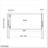 This gate is 2.5M wide and gate height is 1.1M.