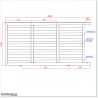 Silver Colour 4M Wide Louver Aluminium Sliding Gate 1.8M High in Auckland