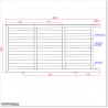 Silver Colour 4M Wide Louver Aluminium Sliding Gate 1.7M High in Auckland