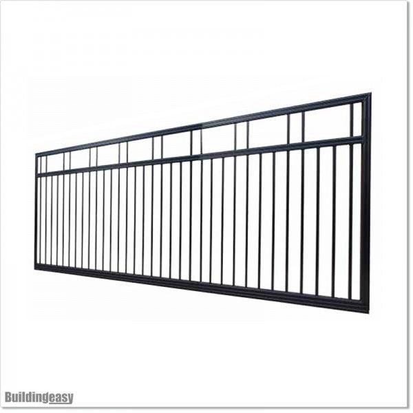 Black Sliding Gates 5.3M Wide and 1.7M High With Fittings in Auckland.