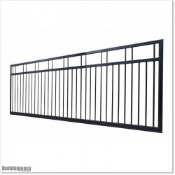5.8M Wide Black Flat Top Aluminium Sliding Gate 1.7M High in Manukau.