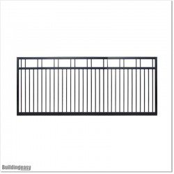 Black Colour 4.2M Wide Aluminium Sliding Gate 1.45M High in Manukau