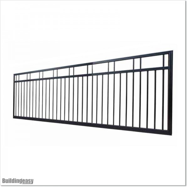 Best Price Black Colour 5.3M Wide Aluminium Sliding Gate 1.4M High