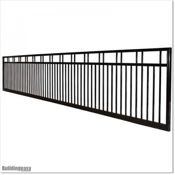 Black Sliding Gates 6.4M Wide and 1.5M High With Fittings in Auckland.