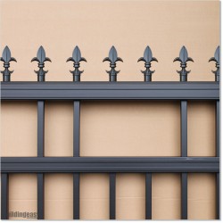 4.7M Wide Aluminium Sliding Gate 1.2M High Spear Heads Fitted For Security.