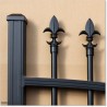 Stylish Black Colour Arch Top Sliding Gates 5.5M Wide and 1.8M High