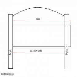 Stylish Black Colour Arch Top Sliding Gates 5.5M Wide and 1.8M High