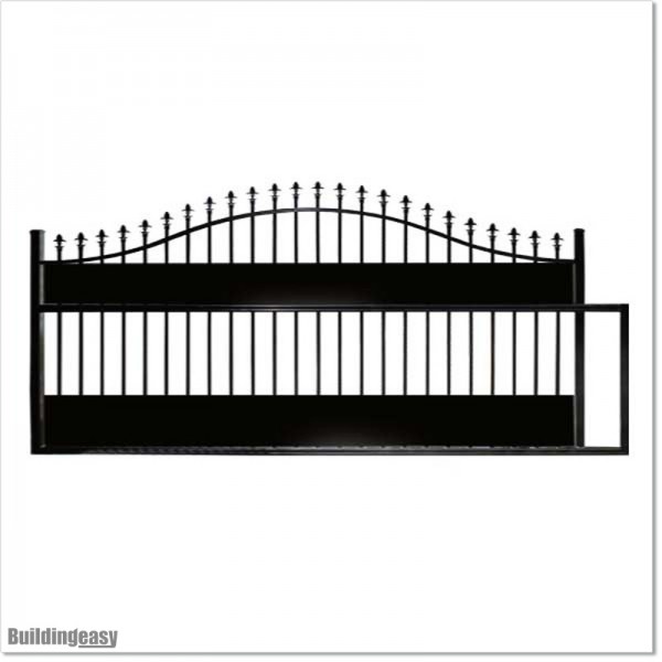 Stylish And Covered Arch Top Sliding Gates 5.5M Wide and 1.8M High.