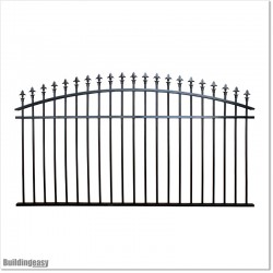 1.1M High Arch Top Black Colour Aluminium Fencing Panel in Auckland.
