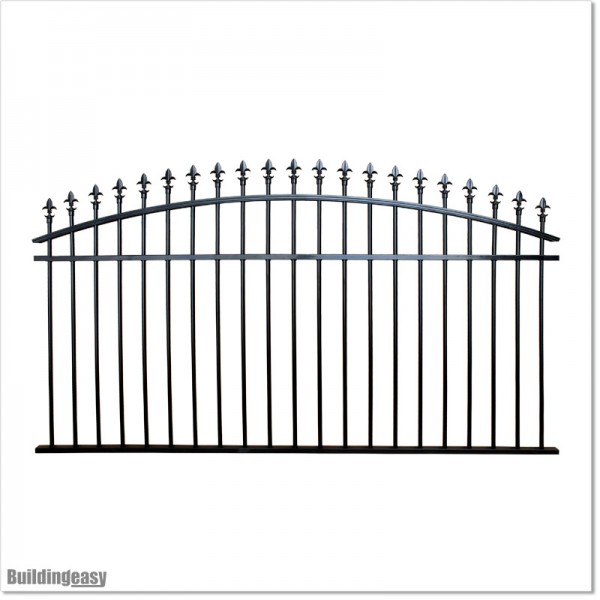 1.1M High Arch Top Black Colour Aluminium Fencing Panel in Auckland.