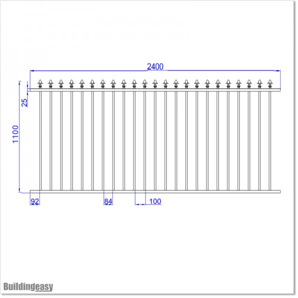 1.1M High Aluminium Fencing Panel in Black Colour in Auckland.