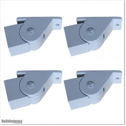Aluminium Staircase White Colour Fence Adjustable Angle Upto 45 Degrees.