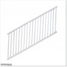 Aluminium Staircase White Colour Fence Adjustable Angle Upto 45 Degrees.