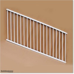 Aluminium Staircase White Colour Fence Adjustable Angle Upto 45 Degrees.