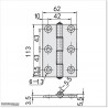 Non Ajustable Aluminium Low weight Gate Hinge in Black Colour.