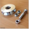 Wheel is 98mm diameter and has two ball bearings.