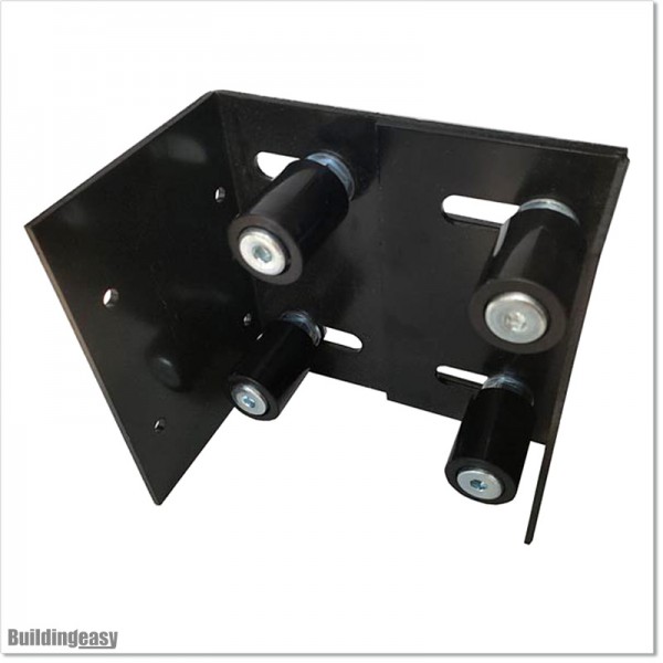Pillar Or Post Mount Roller Guide For Sliding gates With Four Rollers.