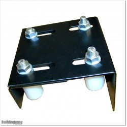 Pillar Or Post Mount Roller Guide For Sliding gates With Four Rollers.