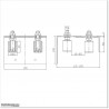 Pillar Or Post Mount Roller Guide For Sliding gates With Four Rollers.