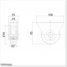Black Colour Sliding Gate Wheel With Bearings in V Groove.
