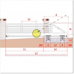 Complete Cantilevered Gate Kit For Heavy Duty Sliding Cantilevered Gate.