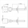 Ajustable Hinge with SFlange 35MM Long and Fits To 50MM Gate Frames.