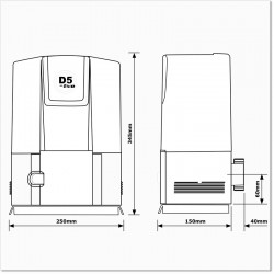 Medium duty Centurion D5 Evo solar powered sliding gate opener