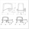 Medium duty solar powered sliding gate opener. Kit comes with 24V solar system