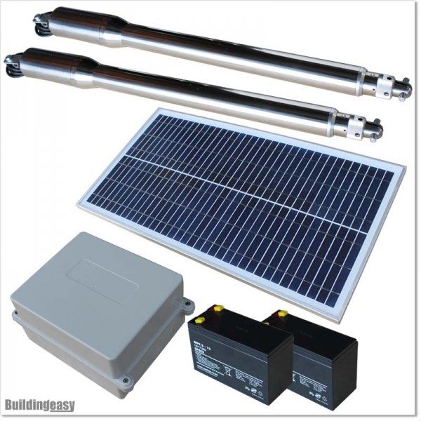 30W Solar operated double swing gate opener for light duty applications