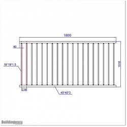 Aluminium Staircase White Colour Fence Adjustable Angle Upto 45 Degrees.