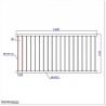Aluminium Staircase White Colour Fence Adjustable Angle Upto 45 Degrees.