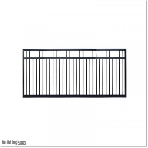 3.2M Wide Black Colour Aluminium Flat Top Sliding Gate 1.4M High