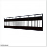 Black Flat Top Sliding Gates 5.3M Wide & 1.2M High Covered With Plates