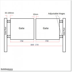 1.5M High Aluminium Flat Top Swing Gates 3.5M Wide in Auckland.