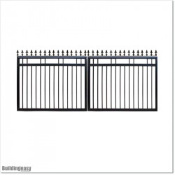 1.5M High Aluminium Flat Top Swing Gates 3.5M Wide in Auckland.