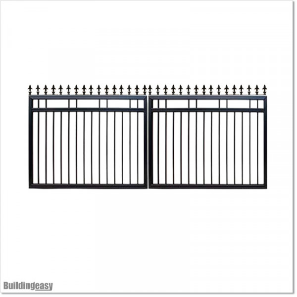 1.5M High Aluminium Flat Top Swing Gates 3.5M Wide in Auckland.