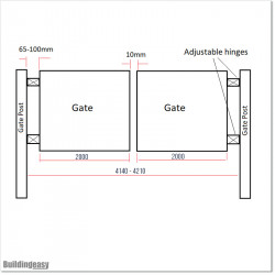 1.5M High Aluminium Flat Top Swing Gates 4.0M Wide in Auckland.