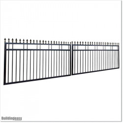 1.5M High Aluminium Flat Top Swing Gates 5.4M Wide in Auckland.