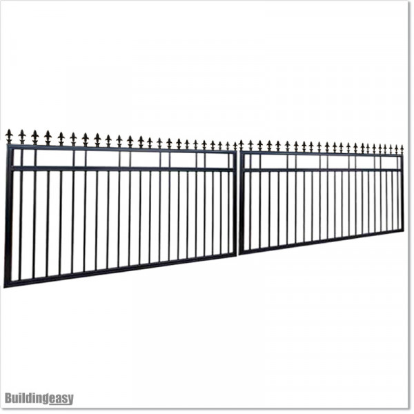 1.5M High Aluminium Flat Top Swing Gates 5.8M Wide in Auckland.