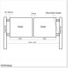 1.5M High Aluminium Flat Top Swing Gates 5.0M Wide in Auckland.
