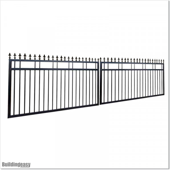 1.5M High Aluminium Flat Top Swing Gates 5.0M Wide in Auckland.