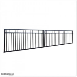 Quality 5.4M wide Aluminium Double swing Gate With 1.1M High in AKL