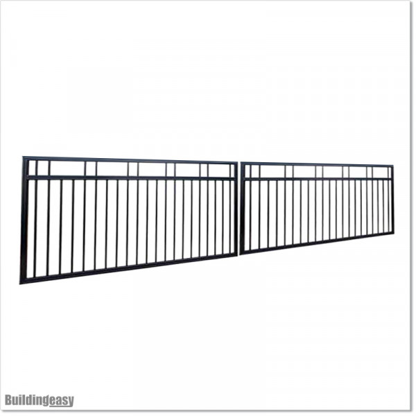 Quality 5.4M wide Aluminium Double swing Gate With 1.1M High in AKL